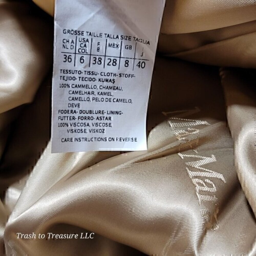 MAX MARA Manuela Belted Camel Hair Coat, Camel - Picture 15 of 16